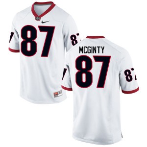 Men's Miles McGinty White Georgia #87 Stitch Jerseys