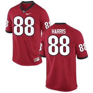 Men Jackson Harris Red UGA Bulldogs #88 Stitched Jersey