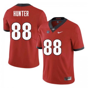 Men Jaden Hunter Red UGA #88 Stitch Jersey
