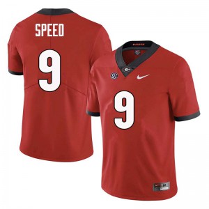 Men Ameer Speed Red UGA #9 Football Jerseys