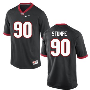 Men's Tanner Stumpe Black Georgia Bulldogs #90 NCAA Jersey