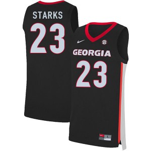 Men's Mikal Starks Black UGA #23 Basketball Jersey