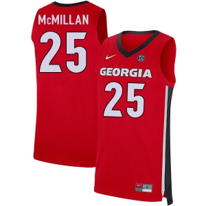 Men's Tyron McMillan Red Georgia Bulldogs #25 University Jersey