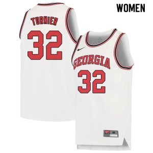 Women Stan Turnier White Georgia Bulldogs #32 Alumni Jerseys