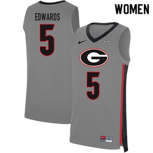 Women Anthony Edwards Gray Georgia #5 University Jersey