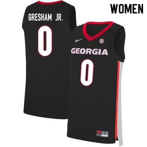 Womens Donnell Gresham Jr. Black University of Georgia #0 Stitch Jersey