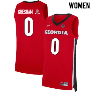 Womens Donnell Gresham Jr. Red University of Georgia #0 Official Jerseys