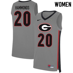 Women's Rayshaun Hammonds Gray University of Georgia #20 High School Jerseys