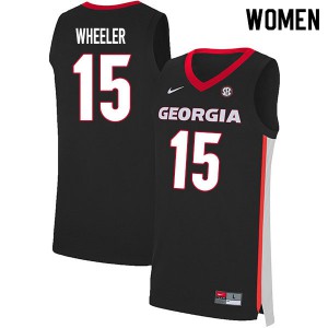 Women Sahvir Wheeler Black University of Georgia #15 NCAA Jersey
