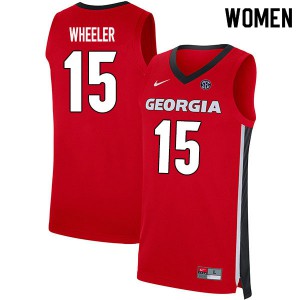 Women's Sahvir Wheeler Red UGA #15 High School Jerseys