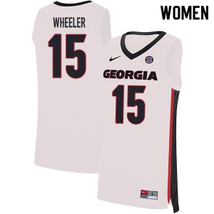 Womens Sahvir Wheeler White Georgia Bulldogs #15 High School Jersey