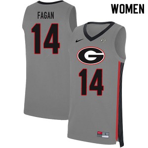 Women Tye Fagan Gray University of Georgia #14 Basketball Jerseys