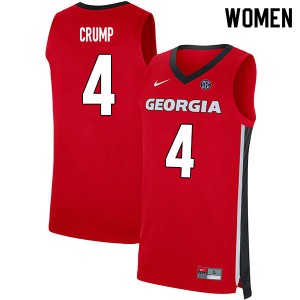 Women's Tyree Crump Red Georgia #4 Stitched Jersey