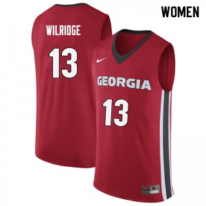 Womens E'Torrion Wilridge Red UGA #13 College Jersey