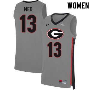 Womens Jonathan Ned Gray University of Georgia #13 Stitched Jersey