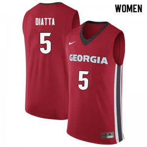 Women's Pape Diatta Red Georgia Bulldogs #5 Player Jersey