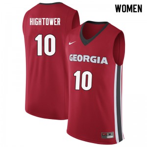 Women's Teshaun Hightower Red UGA #10 University Jerseys