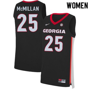 Women Tyron McMillan Black UGA #25 University Jersey