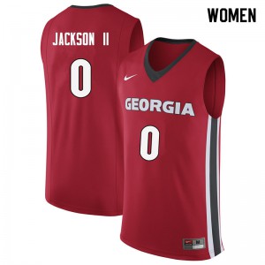 Women's William Jackson II Red University of Georgia #0 Player Jersey