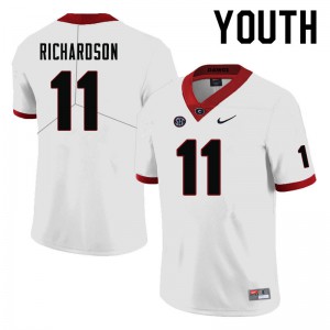Youth Keyon Richardson White UGA Bulldogs #11 NCAA Jersey