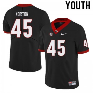 Youth Bill Norton Black UGA Bulldogs #45 Stitched Jersey