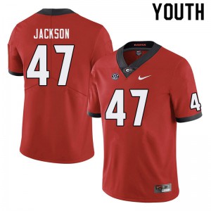 Youth Dan Jackson Red UGA #47 Football Jerseys