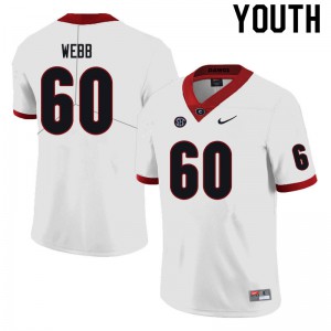 Youth Clay Webb Black University of Georgia #60 Stitch Jerseys