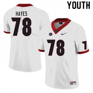 Youth D'Marcus Hayes White Georgia #78 University Jersey