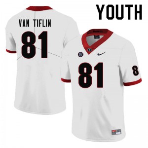 Youth Steven Van Tiflin White Georgia Bulldogs #81 NCAA Jerseys