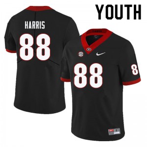Youth Jackson Harris Black UGA Bulldogs #88 University Jerseys