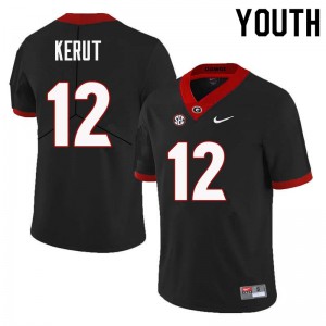 Youth Christian Kerut Black University of Georgia #12 Player Jerseys