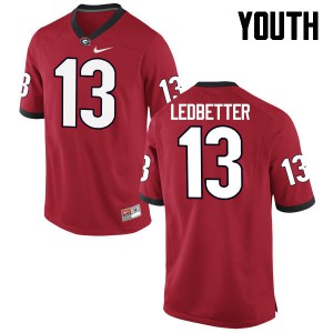 Youth Jonathan Ledbetter Red Georgia #13 College Jersey