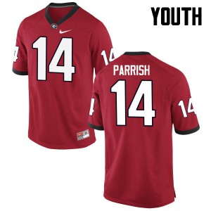 Youth Malkom Parrish Red Georgia Bulldogs #14 University Jerseys