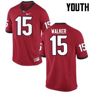 Youth DAndre Walker Red UGA Bulldogs #15 Player Jersey