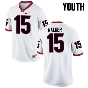 Youth DAndre Walker White Georgia #15 High School Jersey