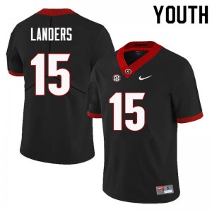 Youth Matt Landers Black UGA #15 High School Jerseys