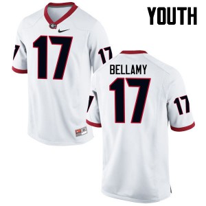 Youth Davin Bellamy White UGA Bulldogs #17 Player Jerseys