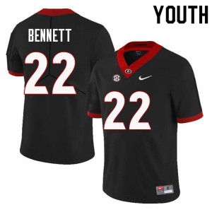 Youth Stetson Bennett Black Georgia #22 Alumni Jersey