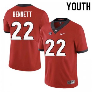 Youth Stetson Bennett Red UGA Bulldogs #22 Football Jerseys