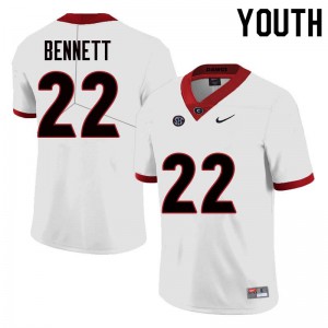 Youth Stetson Bennett White University of Georgia #22 Alumni Jersey