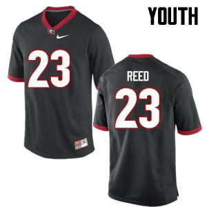 Youth J.R. Reed Black University of Georgia #23 Stitched Jersey