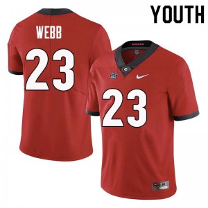 Youth Mark Webb Red Georgia Bulldogs #23 NCAA Jersey