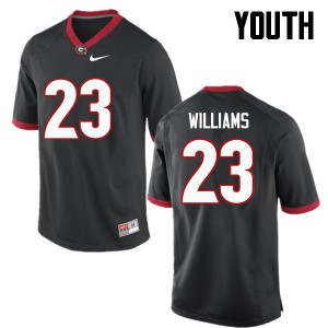 Youth Shakenneth Williams Black University of Georgia #23 College Jersey