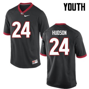 Youth Prather Hudson Black UGA Bulldogs #24 NCAA Jersey