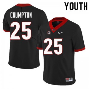 Youth Ahkil Crumpton Black University of Georgia #25 Stitch Jersey