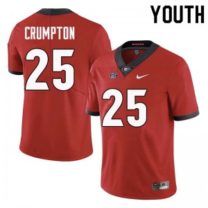 Youth Ahkil Crumpton Red Georgia Bulldogs #25 Football Jerseys