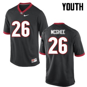 Youth Tyrique McGhee Black Georgia Bulldogs #26 Stitched Jerseys