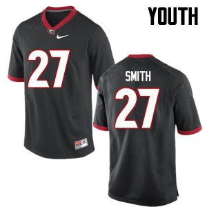 Youth KJ Smith Black University of Georgia #27 Player Jerseys