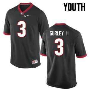 Youth Todd Gurley II Black University of Georgia #3 NCAA Jerseys