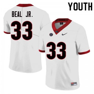 Youth Robert Beal Jr. White UGA Bulldogs #33 College Jersey